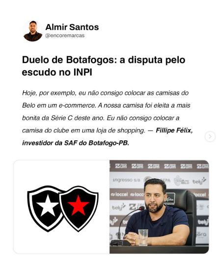 Duelo de Botafogos: a disputa pelo escudo no INPI